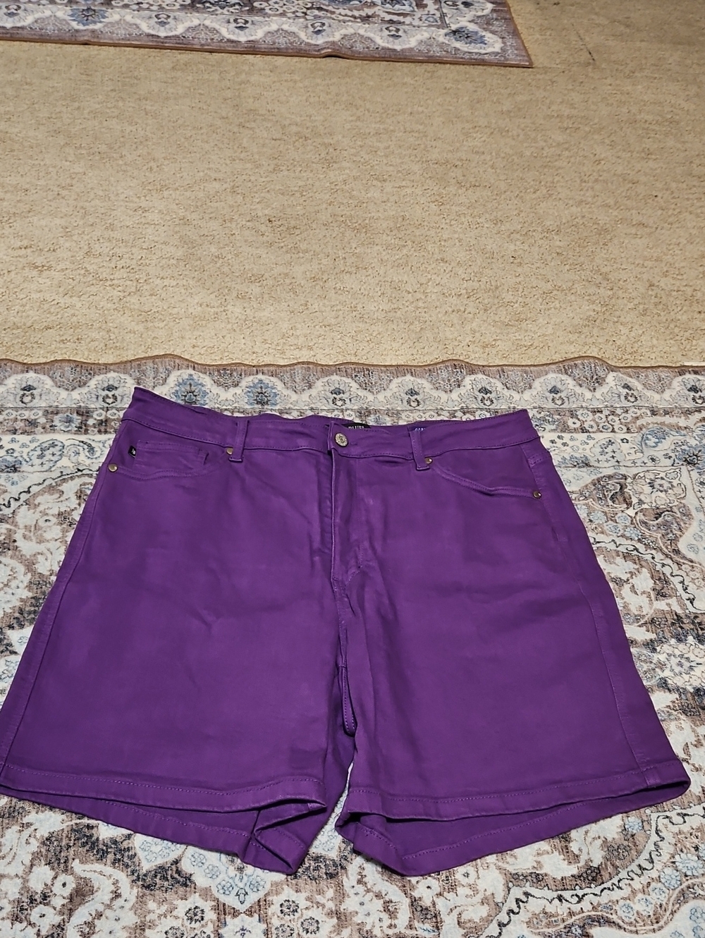 Judy Blue Rich Purple High-Rise Jean Bermuda Shorts